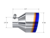 MBRP T304 Stainless Steel Burnt End Tip, 2.5" ID, 5" OD Out, 6.5" Length, Angle Cut, Single Wall, view 2