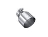 MBRP T304 Stainless Steel Tip 2.5" ID, 4.5" OD Out, 6.5" Length, Angle Cut, Single Wall