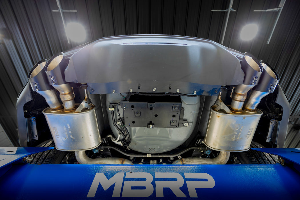 MBRP Black-Coated 4" Quad Tip Cover Kit, Mustang, view 4