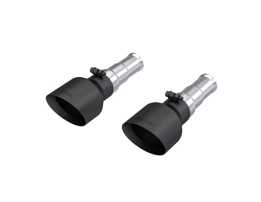 MBRP Exhaust 5in. OD Dual Wall Angle Cut Black Exhaust Tips, Sold in Pairs.