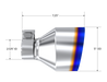 MBRP T304 Stainless Steel Burnt End Tip; 2.125" ID, 5" OD Out, 7.25" Length, Single Wall Angle Cut, Sold In Pairs, BRZ/ GR86, view 2
