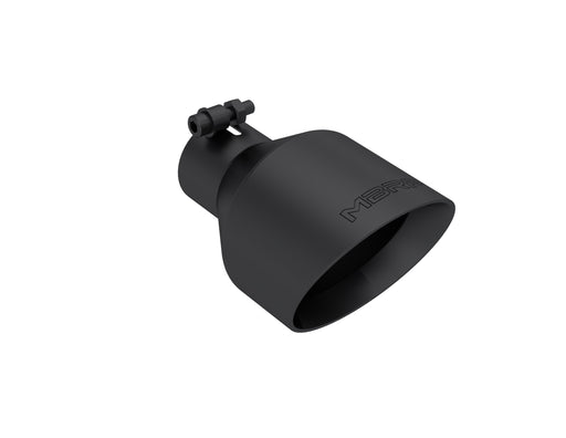 MBRP Black-Coated Tip 2.5" ID, 5" OD Out, 8" Length, Angle Cut, Dual Wall