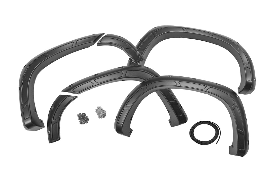 Rough Country Fender Flares - Defender - GBD Cypress Gray | Chevy Silverado 1500 2WD/4WD (2019-2025 &amp; Classic)
