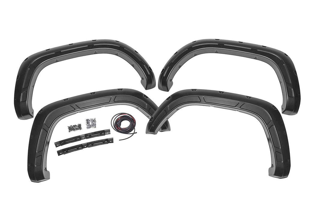 Rough Country Fender Flares - Defender - 202 Black Onyx | Toyota Tacoma 2WD/4WD (2016-2023)