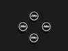 Valve Stem Caps, Set of 4, Silver with Jeep Logo