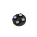Valve Stem Caps, Set of 4, Black with White Center
