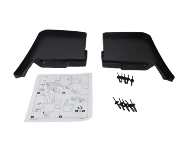 Molded Front Splash Guards, Narrow Body, Black, Set of 2