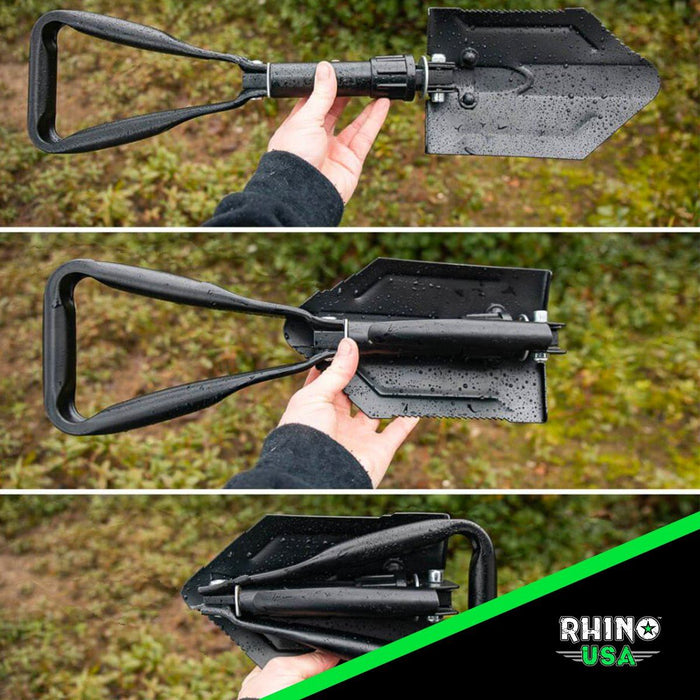 RHINO USA FOLDING RECOVERY SHOVEL W/PICK