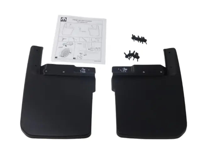 Molded Front Splash Guards, Narrow Body, Black, Set of 2
