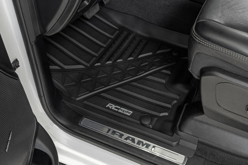 Rough Country Flex-Fit Floor Mats, Front, Crew, Ram 1500 (2019-2024)/1500 TRX (2021-2024), view 2