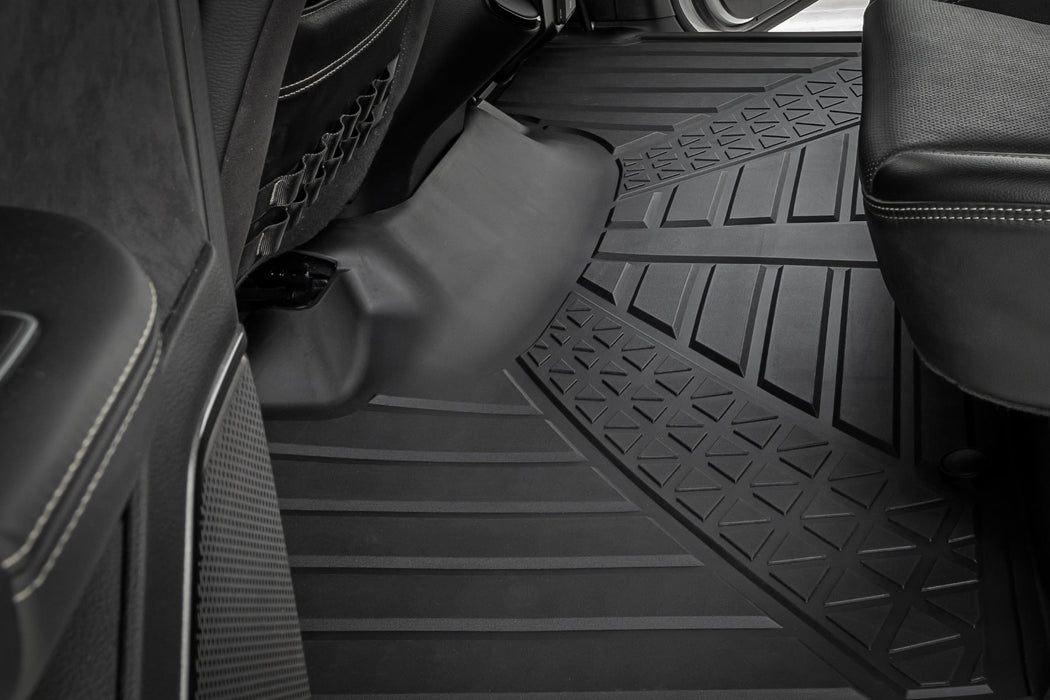 Rough Country Flex-Fit Floor Mats - FR &amp; RR - Crew | Ram 1500 (19-24)/1500 TRX (21-24)