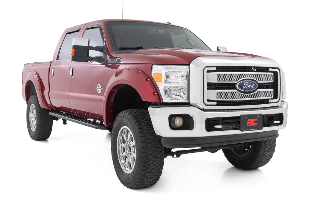 Rough Country RPT2 Running Board - Crew Cab - Black | Ford F-250/F-350 Super Duty (09-16)