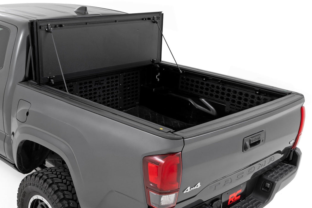 Rough Country Hard Tri-Fold Flip Up Bed Cover - 5' Bed | Toyota Tacoma 2WD/4WD (2016-2023)