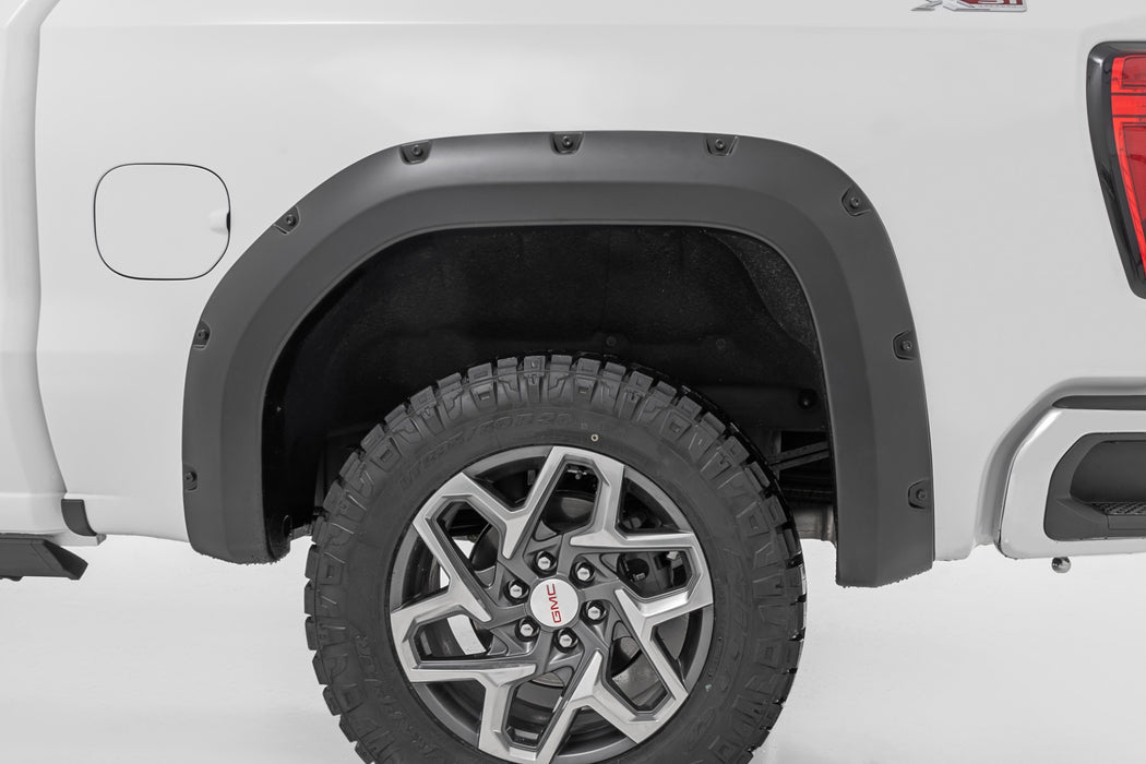 Rough Country Fender Flares - GNK Brownstone | GMC Sierra 1500 2WD/4WD (2019-2025 &amp; Classic)