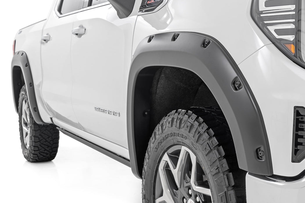 Rough Country Pocket Fender Flares - G42 Coastal Dune | GMC Sierra 1500 2WD/4WD (2019-2026)