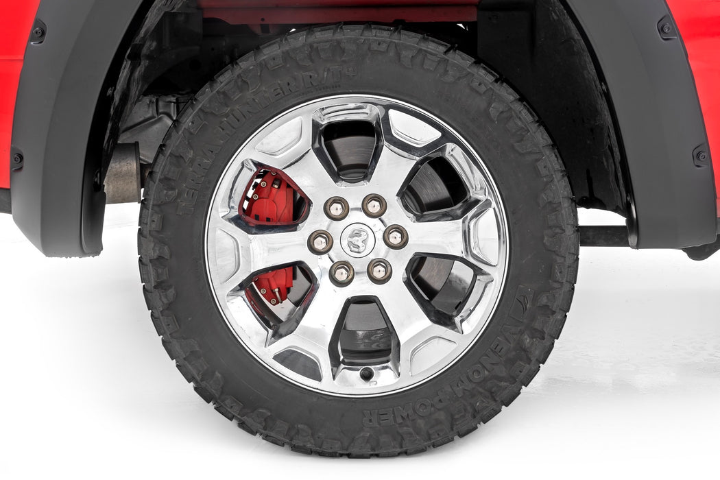 Rough Country Caliper Covers - Rear - Red | Ram 1500 2WD/4WD (2019-2025) | P/N 711482