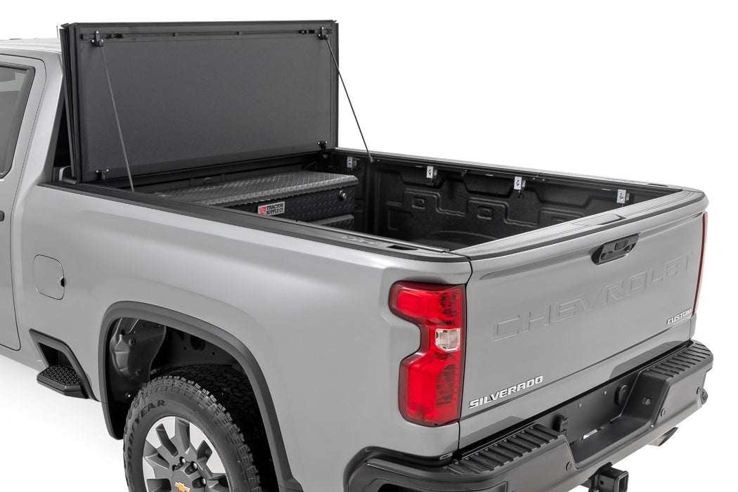 Rough Country Hard Tri-Fold Flip Up Bed Cover, 6'9" Bed, Chevy/GMC Silverado/Sierra 2500HD/3500HD (2020-2026), view 2
