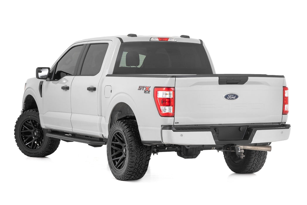 Rough Country OV2 Running Boards - Side Step Bars - Crew Cab | Ford F-150/Lightning/F-250/F-350 (15-25)