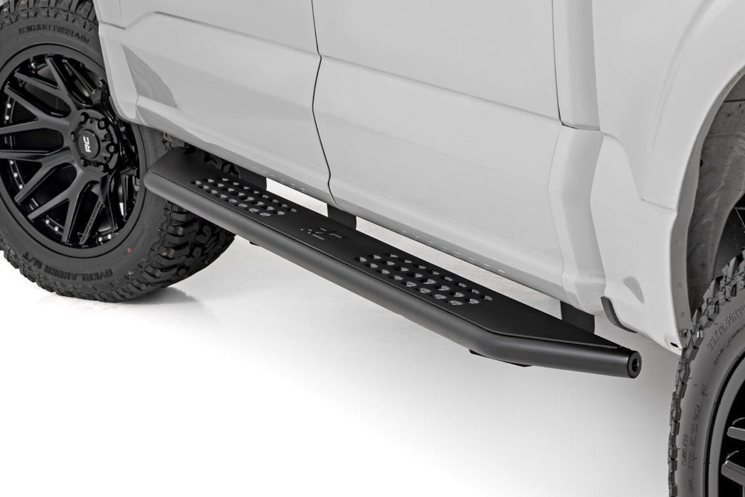 Rough Country OV2 Running Boards - Side Step Bars - Crew Cab | Ford F-150/Lightning/F-250/F-350 (15-25)