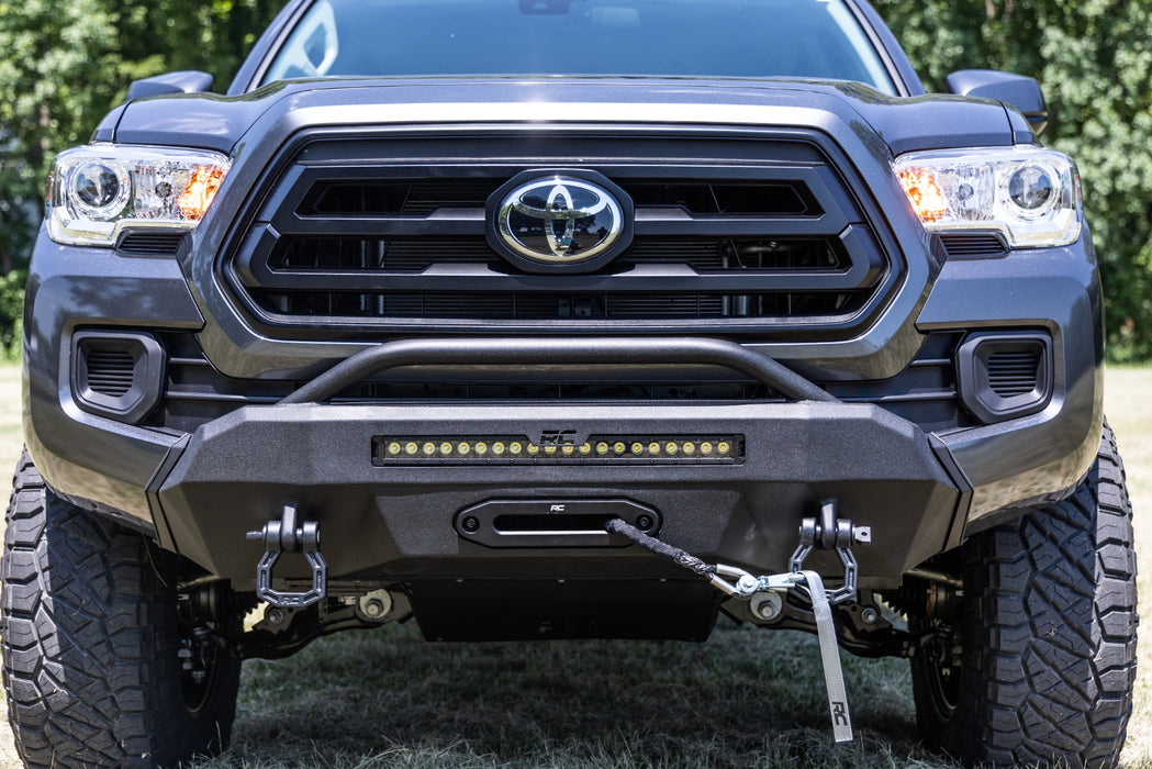 Rough Country Front Bumper, Hybrid, 20" Blk DRL LED, 9500S, Toyota Tacoma (2016-2023), view 2
