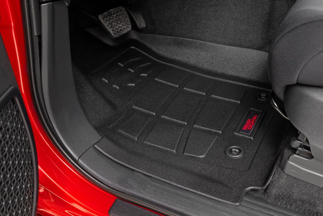 Rough Country Sure-Fit Floor Mats - Front &amp; Rear - TRD PRO - Double Cab | Toyota Tacoma (24-25)