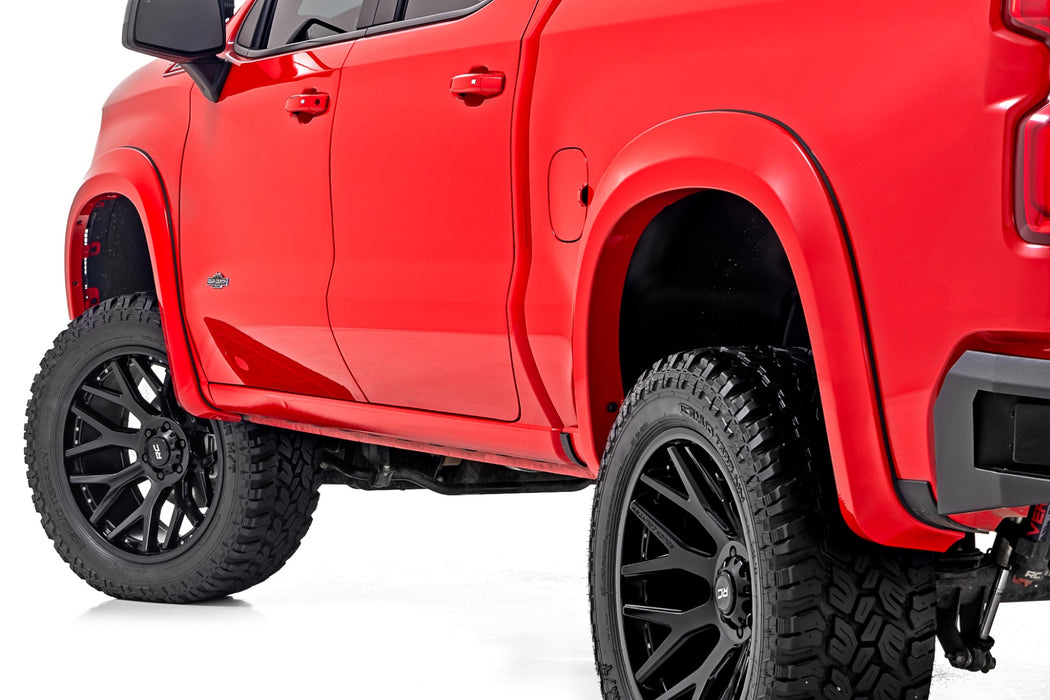 Rough Country Fender Flares - Sport - GNO Slate Gray | Chevy Silverado 1500 2WD/4WD (2019-2025 &amp; Classic)