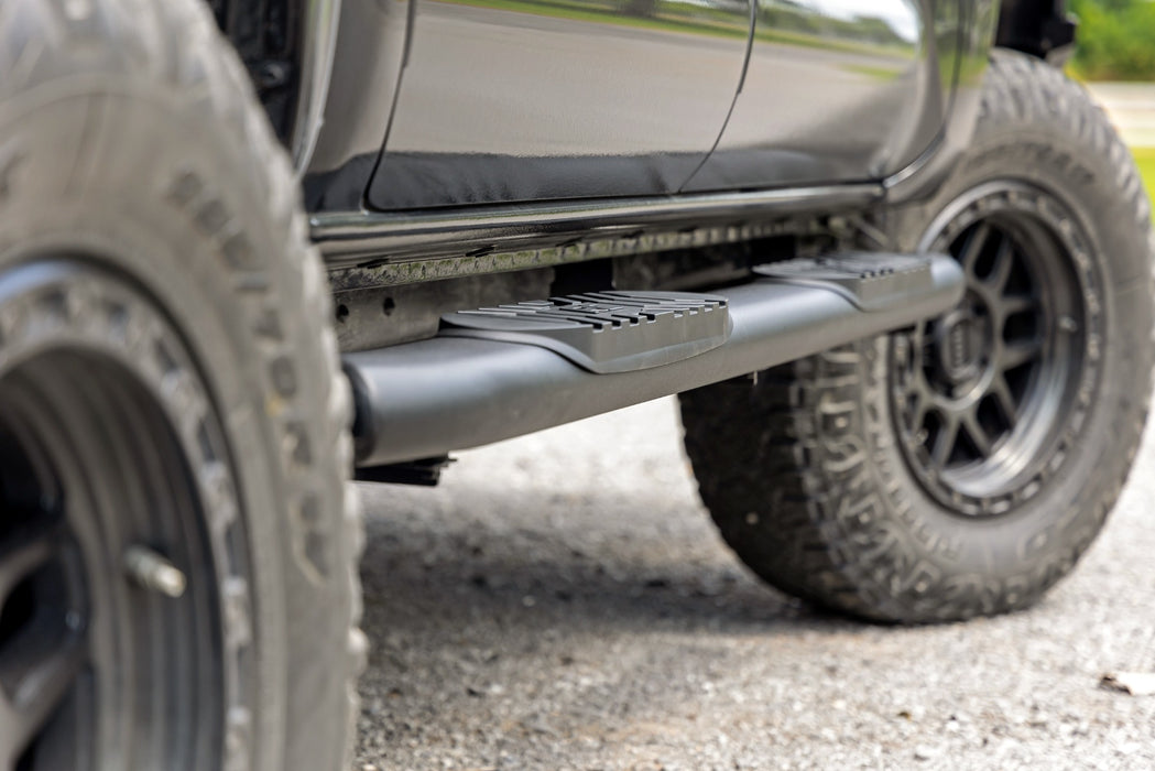 Rough Country Oval Nerf Step, Double Cab, Black, Toyota Tacoma 2WD/4WD (2005-2023), view 6