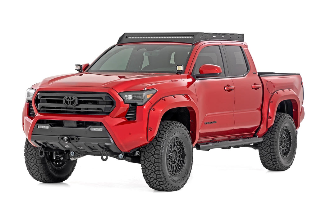 Rough Country Oval Nerf Step - Double Cab - Black | Toyota Tacoma 2WD/4WD (2024-2025)