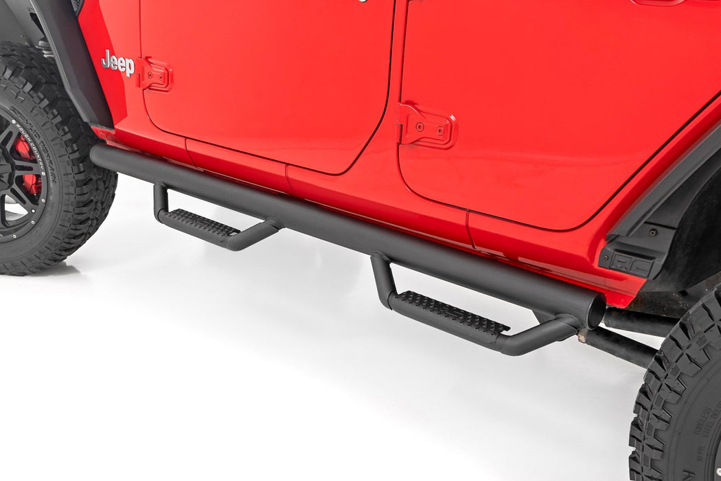 Rough Country Nerf Steps - Wheel to Wheel - 4 Door | Jeep Wrangler Unlimited 2WD/4WD (07-18)