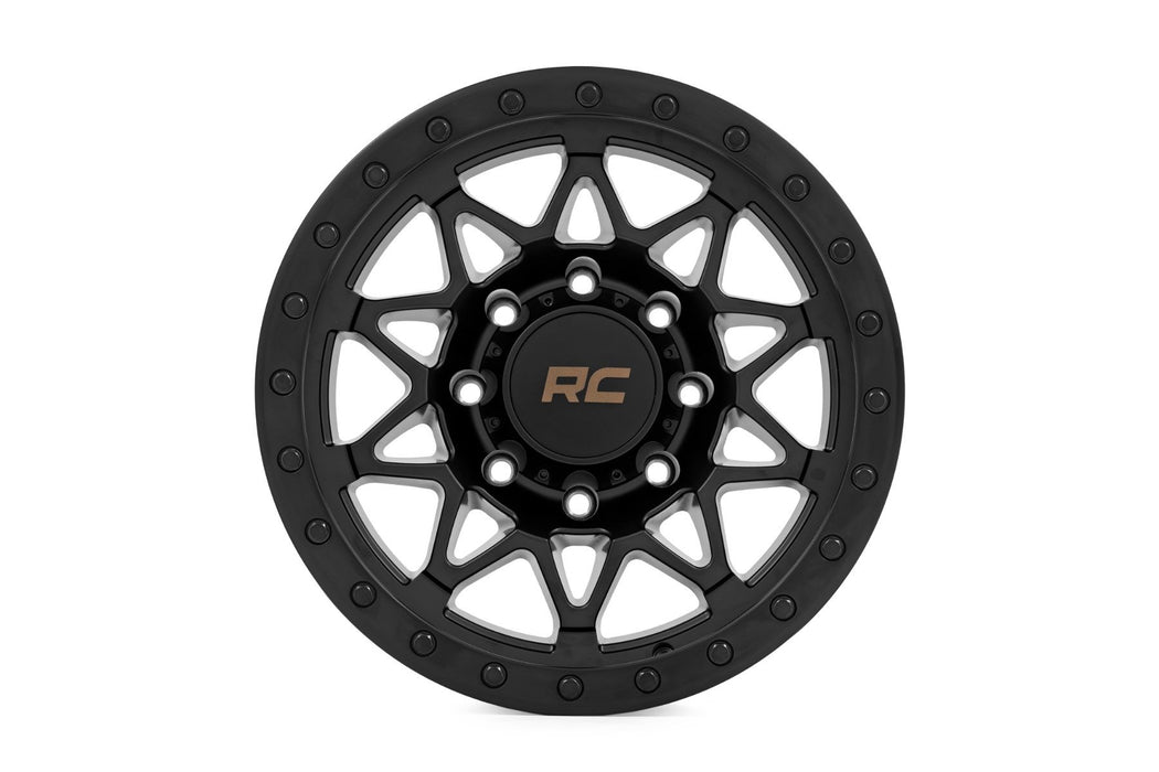 Rough Country 78 Series Wheel/Simulated Beadlock/Black/18x9/8x180/0mm