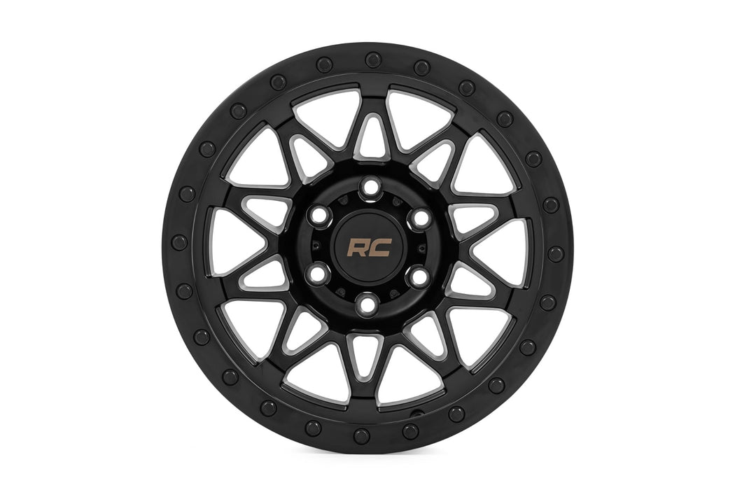 Rough Country 78 Series Wheel/Simulated Beadlock/Black/18x9/6x135/0mm
