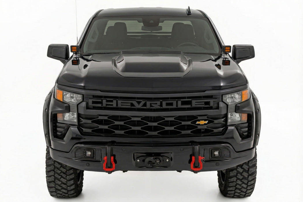 Rough Country Front FXS Bumper - 12000S - GBA Black | Chevy Silverado 1500 2WD/4WD (23-26)