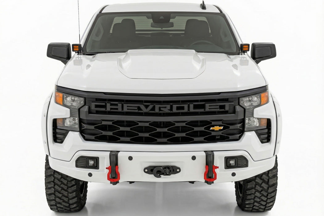 Rough Country Front FXS Bumper - 12000S - GAZ Summit White | Chevy Silverado 1500 (23-26)