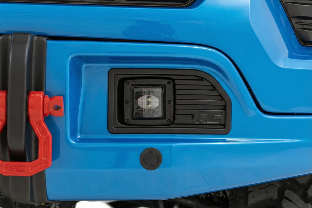 Rough Country Front FXS Bumper, 12000S, GLT Glacier Blue, Chevy Silverado 1500 (2023-2026), view 3