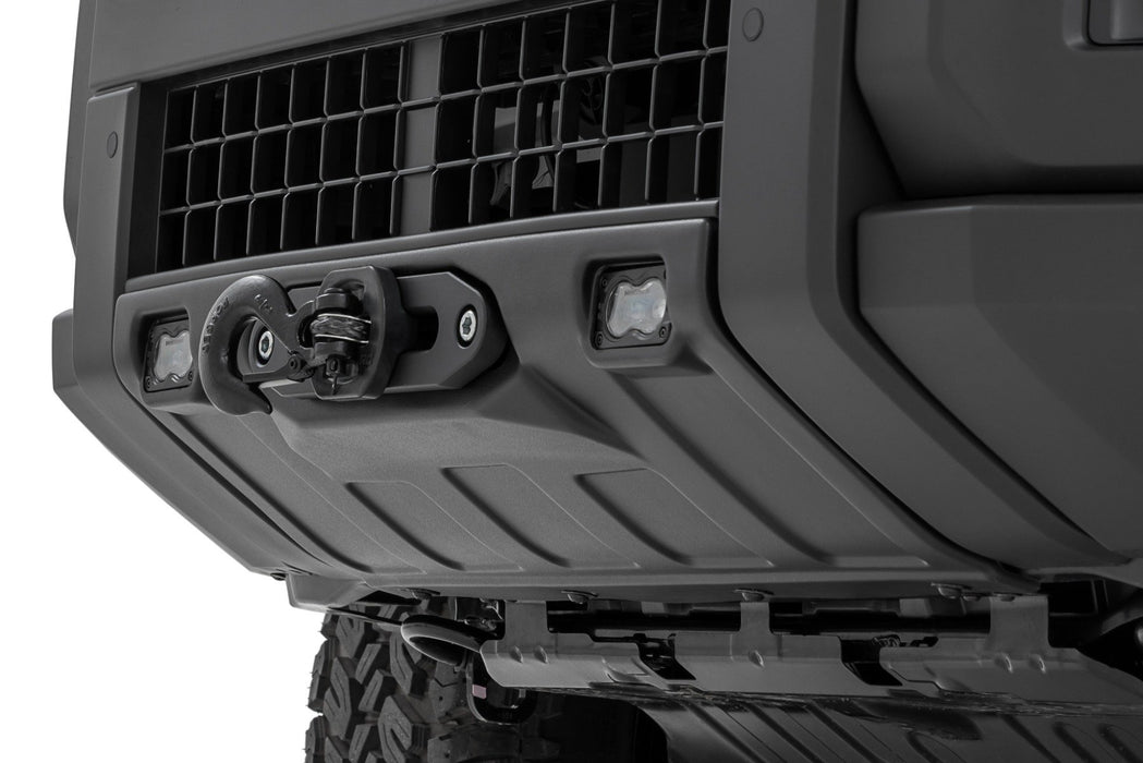 Rough Country FXS Hidden Winch Mount - White SAE - PRO9500S | Toyota Land Cruiser (24-26)