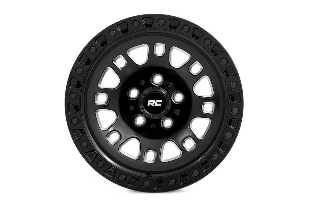 Rough Country 82 Series Wheel/One-Piece/Semi Gloss Black/18x9/6x135/-12mm