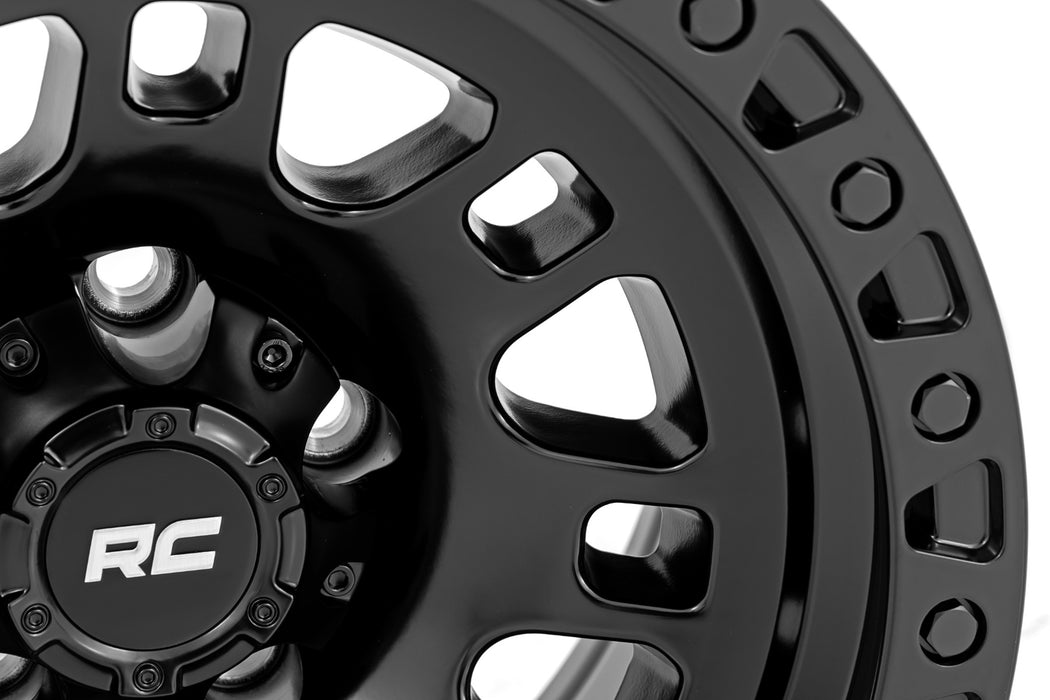 Rough Country 82 Series Wheel/One-Piece/Semi Gloss Black/18x9/5x4.5/0mm, Dodge Ram 1500 (2002-2005), view 5