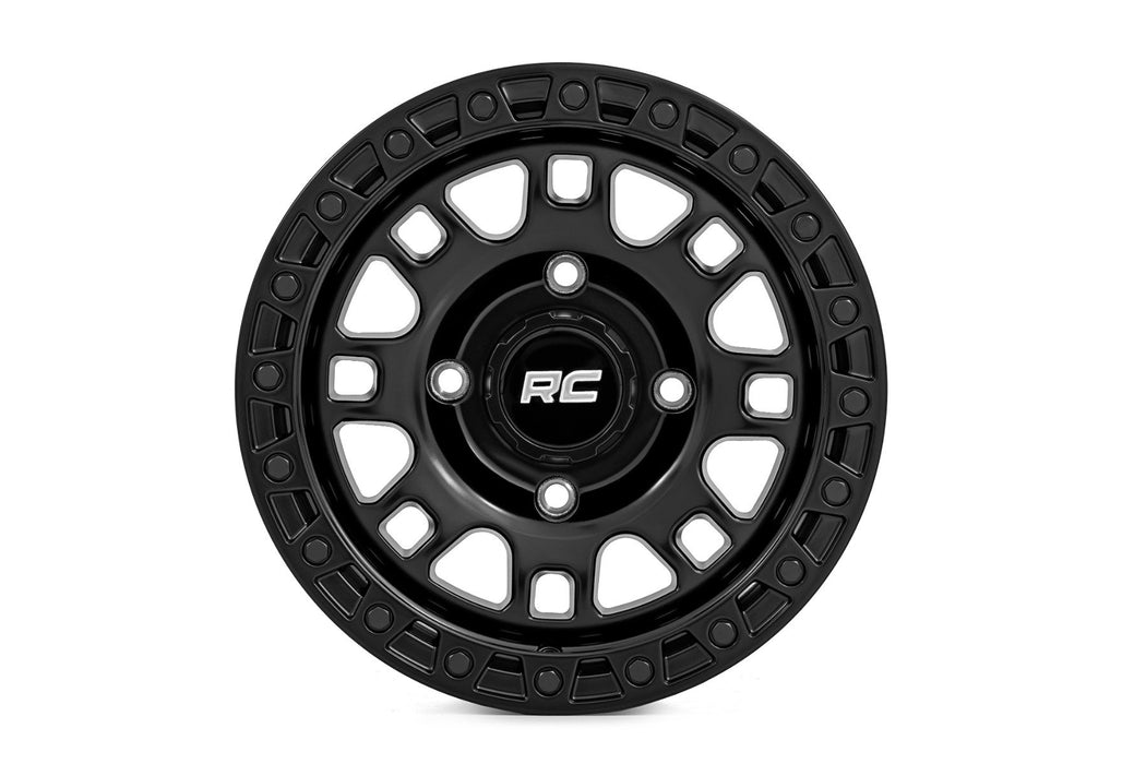 Rough Country 82 Series Wheel / UTV / Semi Gloss Black / 15x7 / 4x156 / +10mm