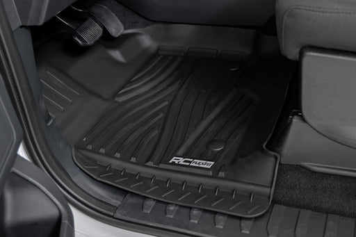 Rough Country Flex-Fit Floor Mats, Front, Ford F-150 (2015-2025)/F-150 Lightning (2022-2025)/Raptor (2017-2025), view 2
