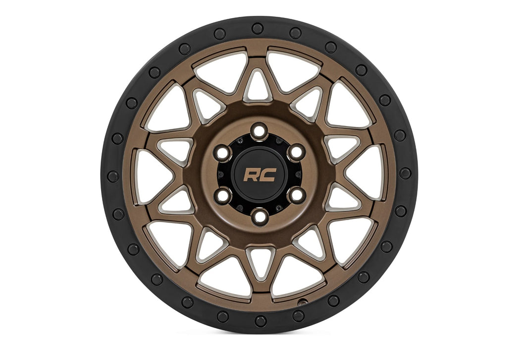 Rough Country 78 Series Wheel/Simulated Beadlock/Bronze/Black/18x9/8x170/0mm