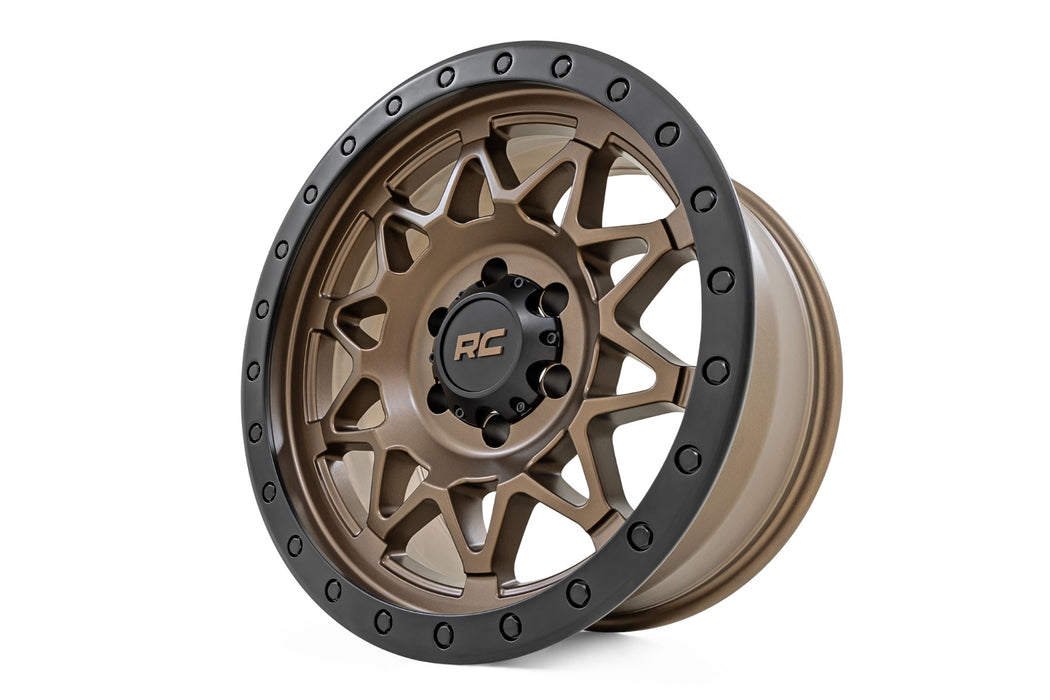 Rough Country 78 Series Wheel/Simulated Beadlock/Bronze/Black/18x9/5x5/0mm