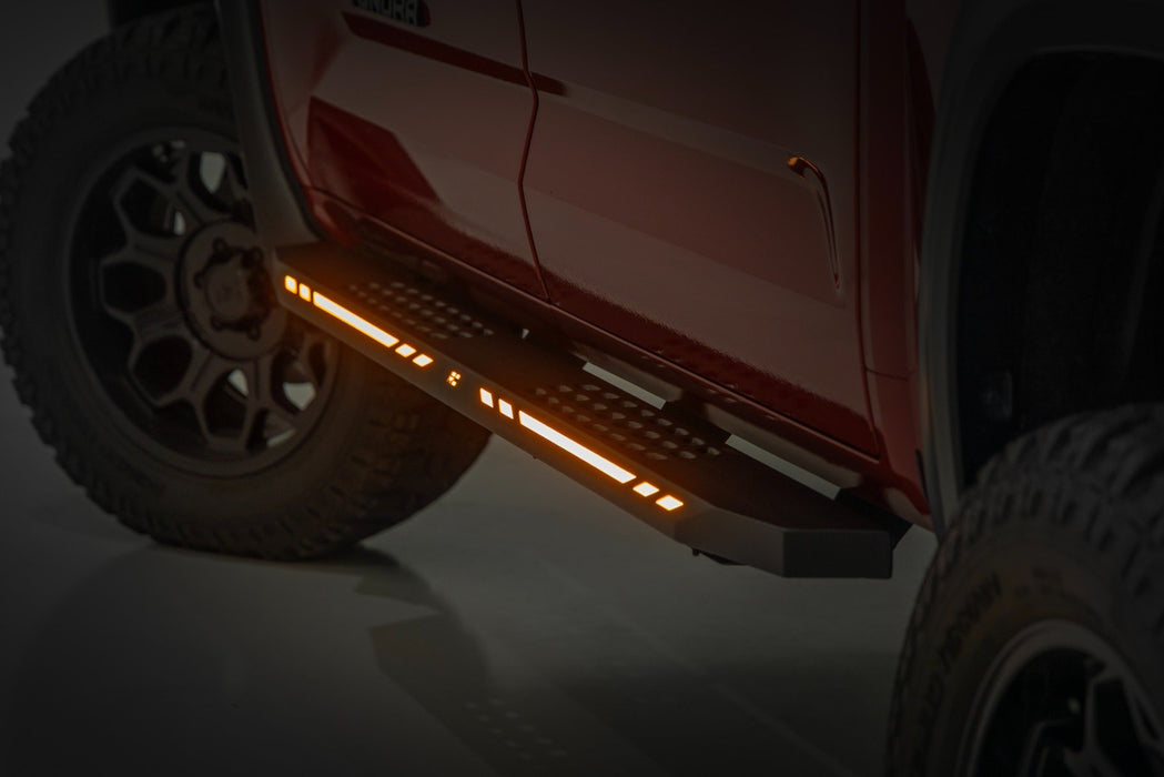 Rough Country AC2 Running Boards - Amber/White - CrewMax | Toyota Tundra 2WD/4WD (22-26)