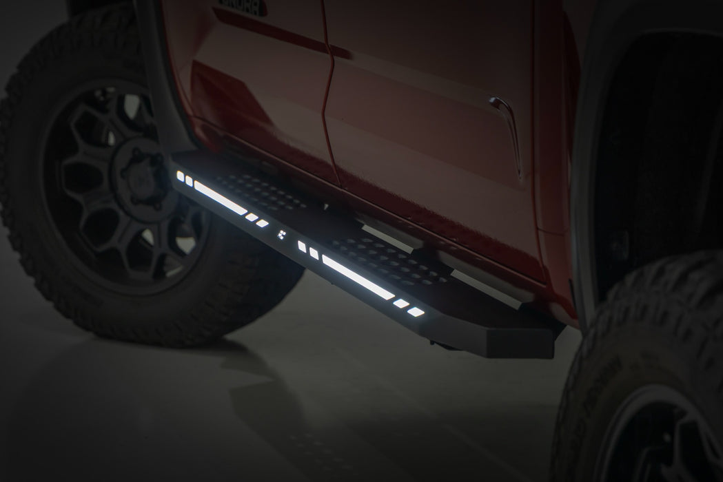 Rough Country AC2 Running Boards - Amber/White - CrewMax | Toyota Tundra 2WD/4WD (22-26)