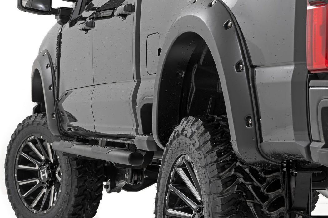 Rough Country Pocket Fender Flares - M7 Carbonized Gray | Ford F-250/F-350 Super Duty (23-25)