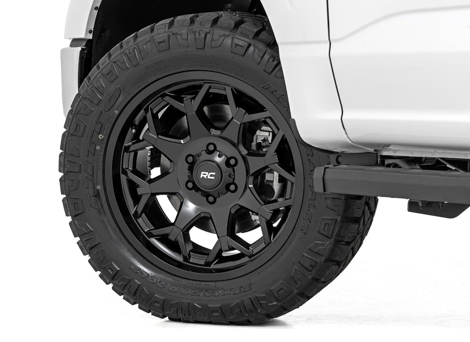 Rough Country 80 Series Wheel - One-Piece - Semi Gloss Black - 20x10 - 5x5 - -19mm, view 6