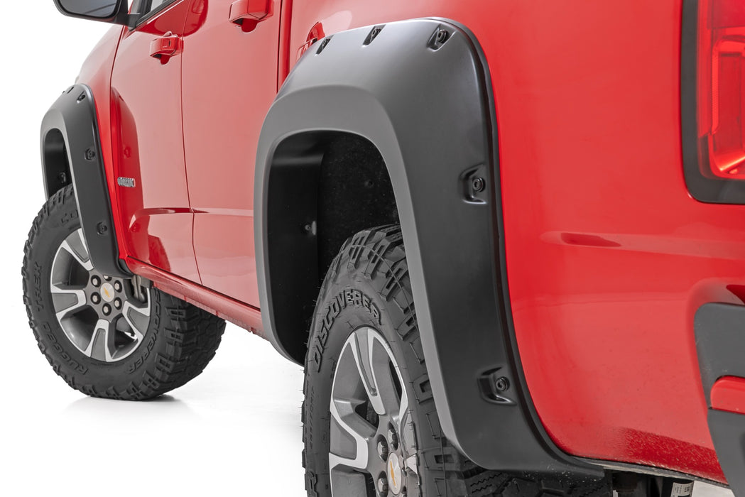 Rough Country Pocket Fender Flares - GAZ Summit White | Chevy Colorado 2WD/4WD (2015-2022)
