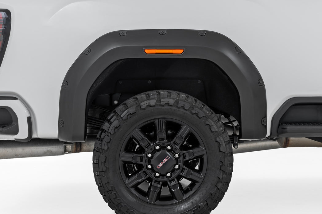 Rough Country Pocket Fender Flares, GB8 Ebony Twilight, GMC Sierra 2500 HD/Sierra 3500 HD (2020-2025), view 3