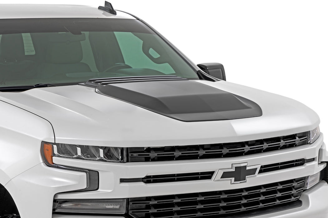 Rough Country Hood Scoop - GJI Shadow Gray | Chevy Silverado 1500 2WD/4WD (2019-2025 &amp; Classic)