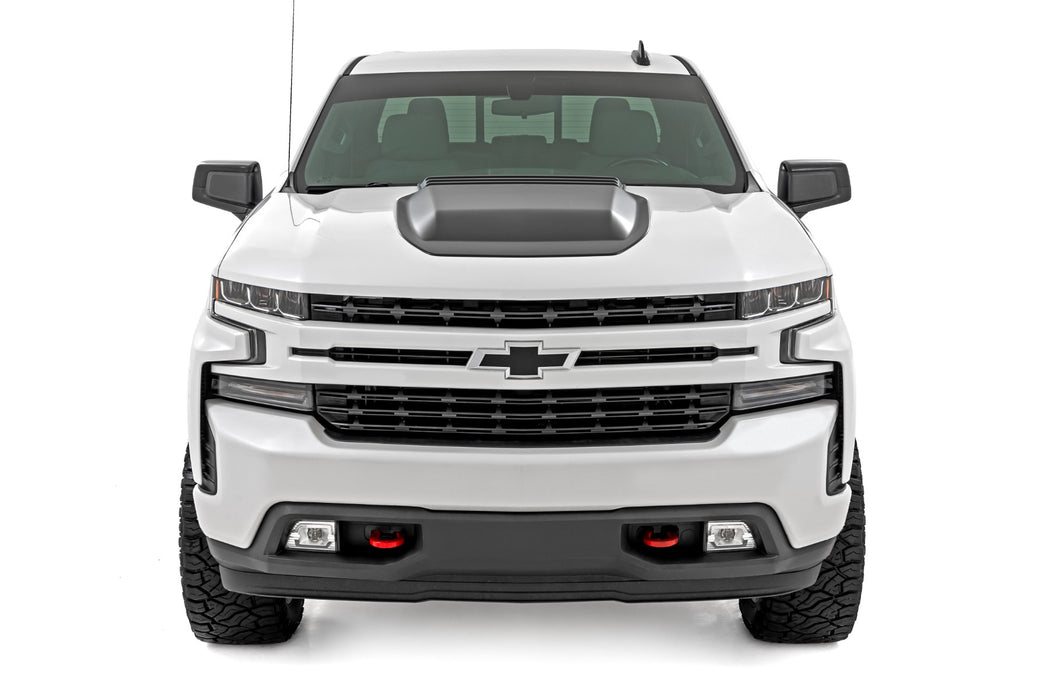 Rough Country Hood Scoop - GXG Tungsten | Chevy Silverado 1500 2WD/4WD (2019-2025 &amp; Classic)