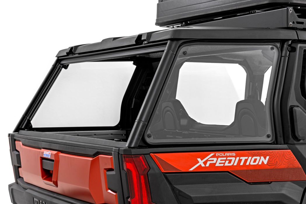 Rough Country Bed Side Rear Windows - Scratch Resistant | Polaris XPEDITION ADV 5
